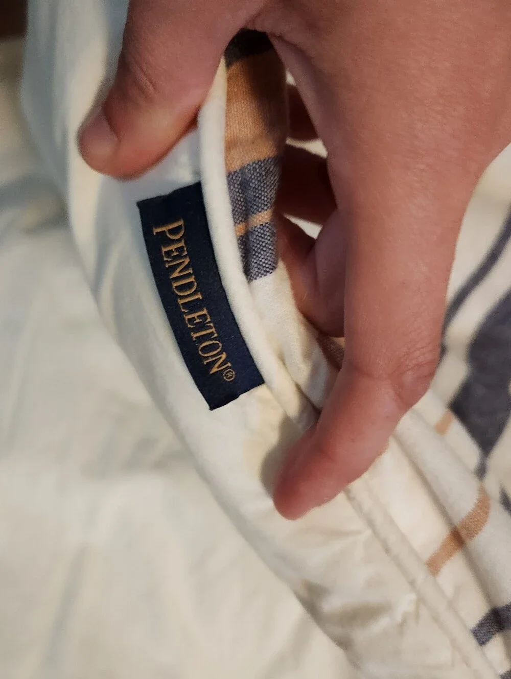 Pendleton Comforter / Two Pillow Shams Savanna Striped Set Full/Queen